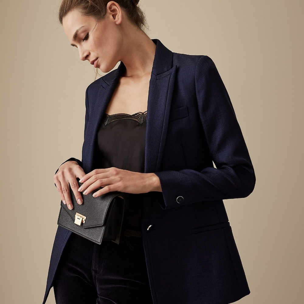 Reiss navy blue pinstripe Shandy blazer jacket